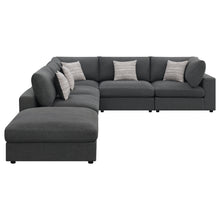 Load image into Gallery viewer, Serene 6-piece Upholstered Modular Sectional Charcoal
