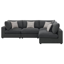 Load image into Gallery viewer, Serene 4-piece Upholstered Modular Sectional Charcoal
