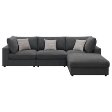 Load image into Gallery viewer, Serene 4-piece Upholstered Modular Sectional Charcoal
