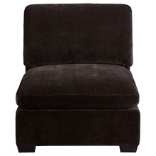 Load image into Gallery viewer, Lakeview Upholstered Armless Chair Dark Chocolate

