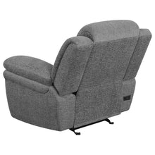 Load image into Gallery viewer, Bahrain Upholstered Power Glider Recliner Charcoal

