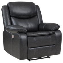 Load image into Gallery viewer, Sycamore Upholstered Power Recliner Chair Dark Grey
