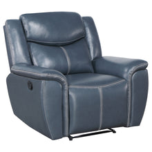 Load image into Gallery viewer, Sloane Upholstered Motion Recliner Chair Blue
