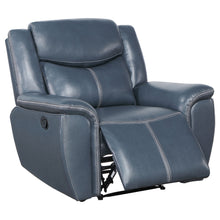 Load image into Gallery viewer, Sloane Upholstered Motion Recliner Chair Blue
