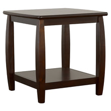 Load image into Gallery viewer, Dixon Square End Table with Bottom Shelf Espresso
