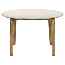 Load image into Gallery viewer, Aldis Round Marble Top Coffee Table White and Natural
