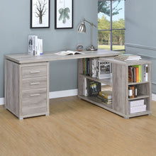Load image into Gallery viewer, Yvette L-shape Office Desk Grey Driftwood
