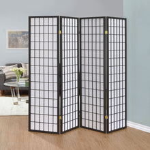 Load image into Gallery viewer, Roberto 4-panel Folding Screen Dark Grey and White
