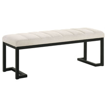 Load image into Gallery viewer, Mesa Upholstered Entryway Accent Bench Vanilla
