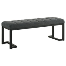 Load image into Gallery viewer, Mesa Upholstered Entryway Accent Bench Charcoal
