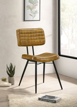 Load image into Gallery viewer, Misty Padded Side Chairs Camel and Black (Set of 2)

