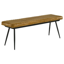 Load image into Gallery viewer, Misty Cushion Side Bench Camel and Black
