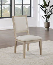 Load image into Gallery viewer, Trofello Upholstered Dining Side Chair White Washed and Beige (Set of 2)
