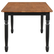Load image into Gallery viewer, Hollyoak Farmhouse Rectangular Dining Table with Turned Legs Walnut and Black

