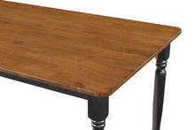 Load image into Gallery viewer, Hollyoak Farmhouse Rectangular Dining Table with Turned Legs Walnut and Black
