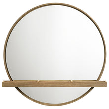 Load image into Gallery viewer, Arini Round Vanity Wall Mirror with Shelf Sand Wash
