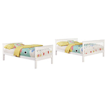 Load image into Gallery viewer, Chapman Wood Twin Over Full Bunk Bed White
