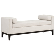 Load image into Gallery viewer, Rosie Upholstered Accent Bench with Raised Arms and Pillows Vanilla
