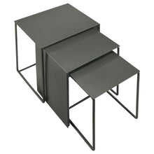 Load image into Gallery viewer, Imez 3-piece Rectangular Metal Nesting Table Grey
