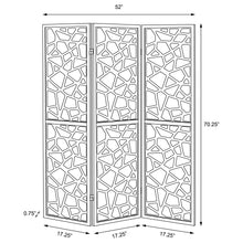 Load image into Gallery viewer, Nailan 3-panel Open Mosaic Pattern Room Divider Black
