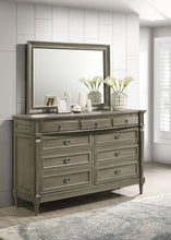 Load image into Gallery viewer, Alderwood 9-drawer Dresser with Mirror French Grey
