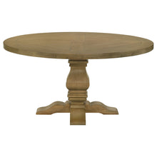Load image into Gallery viewer, Florence Round Pedestal Dining Table Rustic Smoke
