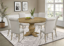 Load image into Gallery viewer, Florence 7-piece Round Dining Set Rustic Smoke and Beige
