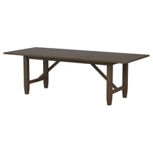 Load image into Gallery viewer, Matisse Rectangular Dining Table with 18&quot; Removable Extension Leaf Brown

