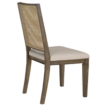 Load image into Gallery viewer, Matisse Woven Rattan Back Dining Side Chair Brown (Set of 2)
