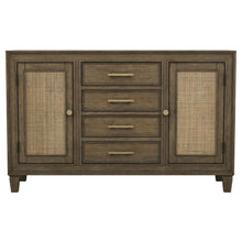Load image into Gallery viewer, Matisse 4-drawer Dining Sideboard Buffet Cabinet with Rattan Cabinet Doors Brown
