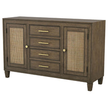 Load image into Gallery viewer, Matisse 4-drawer Dining Sideboard Buffet Cabinet with Rattan Cabinet Doors Brown
