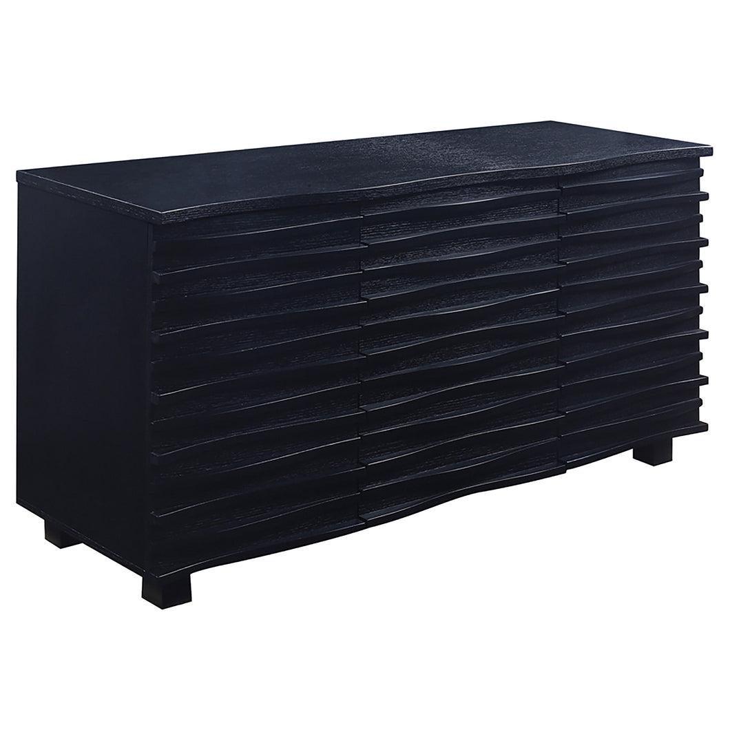 Stanton 3-drawer Rectangular Server Black