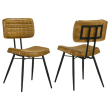 Load image into Gallery viewer, Misty Padded Side Chairs Camel and Black (Set of 2)
