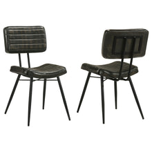 Load image into Gallery viewer, Partridge Padded Side Chairs Espresso and Black (Set of 2)
