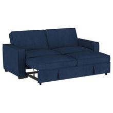 Load image into Gallery viewer, Gretchen Multipurpose Upholstered Convertible Sleeper Sofa Bed Navy Blue
