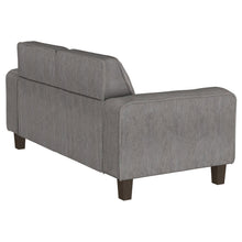 Load image into Gallery viewer, Deerhurst Upholstered Tufted Track Arm Loveseat Charcoal
