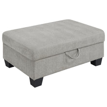 Load image into Gallery viewer, Whitson Upholstered Storage Ottoman Stone
