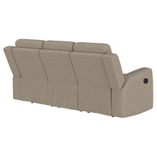 Load image into Gallery viewer, Brentwood Upholstered Motion Reclining Sofa Taupe
