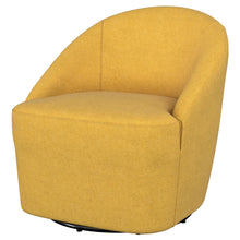 Load image into Gallery viewer, Leon Upholstered Accent Swivel Barrel Chair Mustard Yellow
