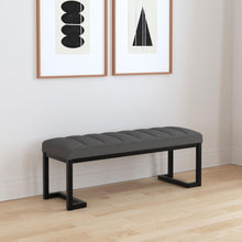 Load image into Gallery viewer, Mesa Upholstered Entryway Accent Bench Charcoal
