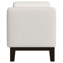 Load image into Gallery viewer, Rosie Upholstered Accent Bench with Raised Arms and Pillows Vanilla
