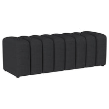 Load image into Gallery viewer, Summer Upholstered Channel Tufted Accent Bench Charcoal
