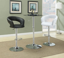 Load image into Gallery viewer, Barraza 29&quot; Adjustable Height Bar Stool Black and Chrome
