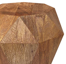 Load image into Gallery viewer, Jacinto Geometric Solid Mango Wood Side Table Natural Brown
