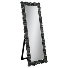 Load image into Gallery viewer, Mckay Textural Frame Cheval Floor Mirror Silver and Smoky Grey
