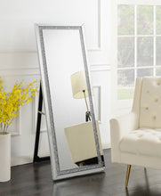 Load image into Gallery viewer, Novak Rectangular Cheval Floor Mirror Silver

