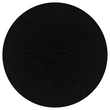 Load image into Gallery viewer, Florence Round Pedestal Dining Table with Planked Wood Top Antique Black
