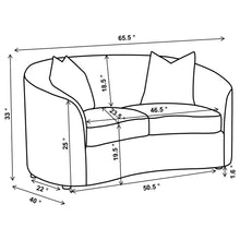 Load image into Gallery viewer, Rainn 2-piece Upholstered Tight Back Living Room Set Latte
