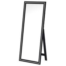 Load image into Gallery viewer, Windrose Full Length Floor Standing Tempered Mirror with LED Lighting Black

