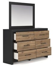 Load image into Gallery viewer, Vertani Queen Panel Bed with Mirrored Dresser and Nightstand
